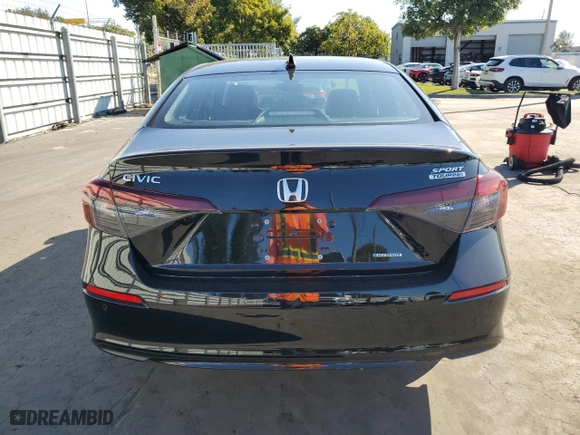 2025 Honda Civic Sedan Hybrid Sport with VIN 2HGFE4F80SH304977, listed as a Copart auction lot 43134945 with 1,326 mi miles and Non Repairable. Bid and sale history available at carsss.com. Image 6.