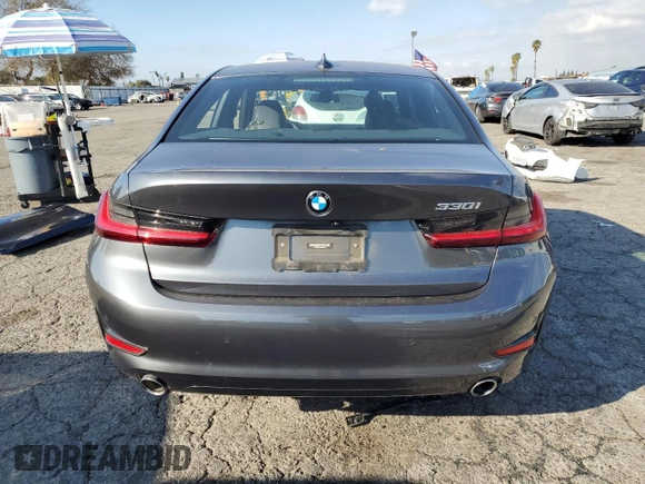 2022 BMW 3 Series 330i with VIN 3MW5R1J01N8C41916, listed as a Copart auction lot 89118305 with 20,149 mi miles and Salvage Title. Bid and sale history available at carsss.com. Image 6.