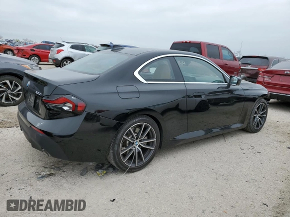 2022 BMW 2 Series 230i with VIN 3MW23CM01N8C66360, listed as a Copart auction lot 40040844 with 15,453 mi miles. Bid and sale history available at carsss.com. Image 3.