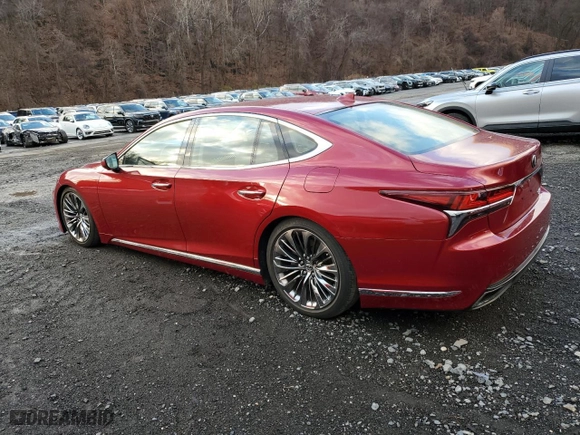 2018 Lexus LS with VIN JTHB51FF5J5005774, listed as a Copart auction lot 53837745 with 21,328 mi miles and Salvage Title. Bid and sale history available at carsss.com. Image 2.
