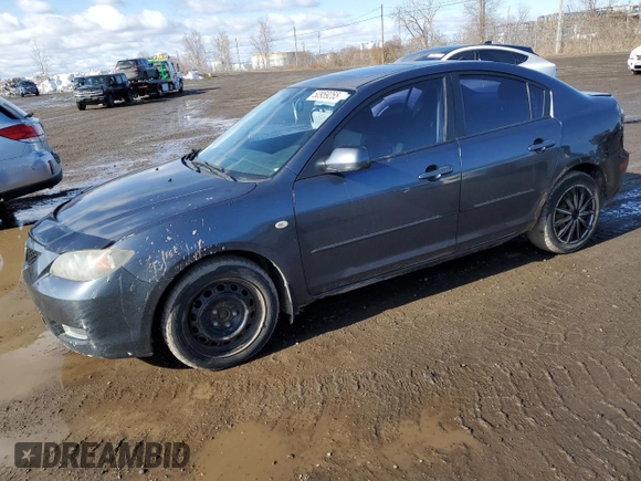 2008 Mazda 3 i Touring Value with VIN JM1BK32F881109043, listed as a Copart auction lot 50959255 with 216,608 mi miles and Salvage Title. Bid and sale history available at DreamBid. Image 1.