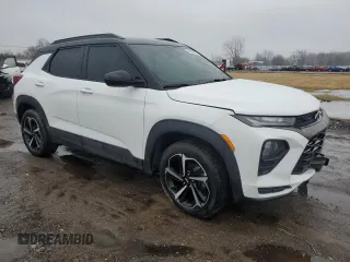 2022 Chevrolet TrailBlazer RS with VIN KL79MUSL4NB082771, listed as a Copart auction lot 46889335 with 81,296 mi miles and Salvage Title. Bid and sale history available at DreamBid. Image 4.