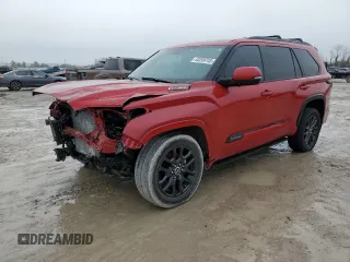 2023 Toyota Sequoia SR5 with VIN 7SVAAABA2PX013529, listed as a Copart auction lot 43209745 with 14,035 mi miles and Salvage Title. Bid and sale history available at carsss.com. Image 1.