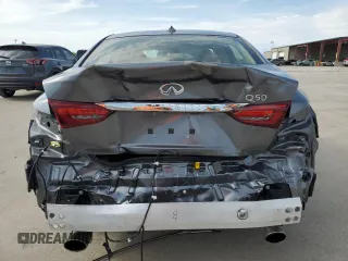 2024 Infiniti Q50 Luxe with VIN JN1EV7BP8RM600834, listed as a Copart auction lot 50489245 with 7,265 mi miles and Salvage title. Bid and sale history available at DreamBid. Image 6.