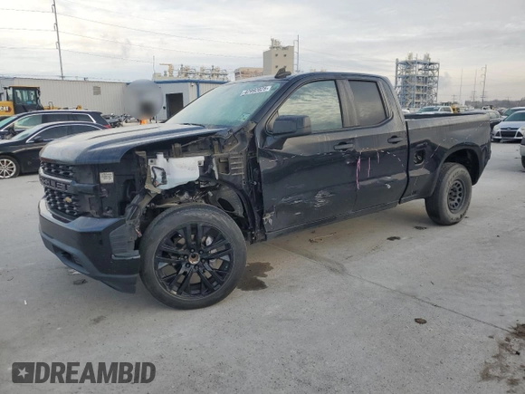 2020 Chevrolet Silverado 1500 Custom with VIN 1GCRWBEF9LZ258712, listed as a Copart auction lot 42992025 with 61,300 mi miles and Salvage Title. Bid and sale history available at carsss.com. Image 1.