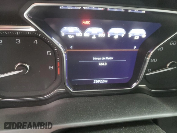 2020 GMC Sierra 1500 Denali with VIN 1GTU9FEL4LZ330883, listed as a Copart auction lot 44395445 with 25,922 mi miles and Salvage Title. Bid and sale history available at DreamBid. Image 9.