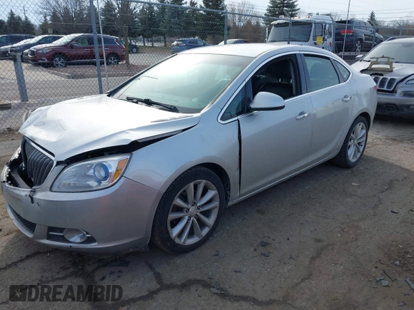 2012 Buick Verano Leather Group with VIN 1G4PS5SK4C4125497, listed as a IAAI auction lot 41461715 with 113,491 mi miles. Bid and sale history available at carsss.com. Image 2.