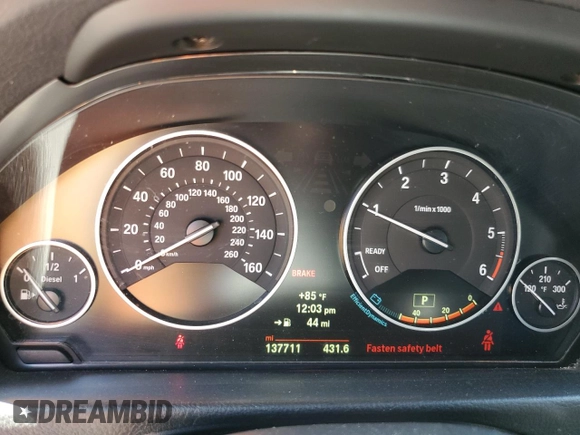 2014 BMW 3 Series 328d xDrive with VIN WBA3D5C5XEKX98294, listed as a Copart auction lot 62652614 with 137,711 mi miles and Salvage Title. Bid and sale history available at carsss.com. Image 9.