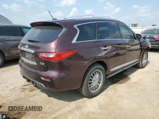 2013 Infiniti JX35 with VIN 5N1AL0MM0DC311047, listed as a Copart auction lot 65071224 with 187,856 mi miles and Salvage Title. Bid and sale history available at carsss.com. Image 3.