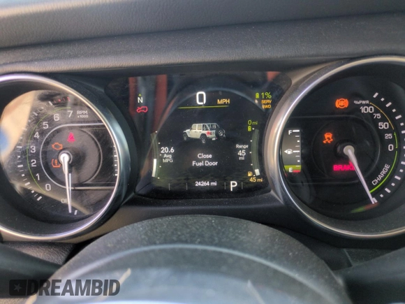 2023 Jeep Wrangler Sahara with VIN 1C4JJXP65PW661194, listed as a Copart auction lot 55729925 with 24,264 mi miles and Clean Title. Bid and sale history available at DreamBid. Image 9.