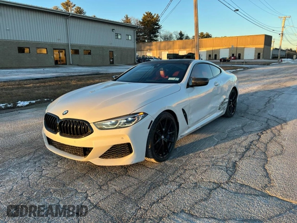 2019 BMW 8 Series M850i xDrive with VIN WBABC4C59KBU95625, listed as a Copart auction lot 43650255 with 64,452 mi miles and Clean Title. Bid and sale history available at DreamBid. Image 1.