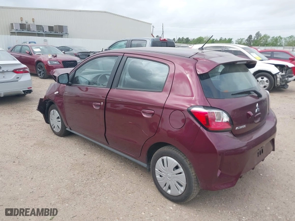 2024 Mitsubishi Mirage ES with VIN ML32AUHJ4RH026788, listed as a IAAI auction lot 41942174 with 3,572 mi miles. Bid and sale history available at carsss.com. Image 3.
