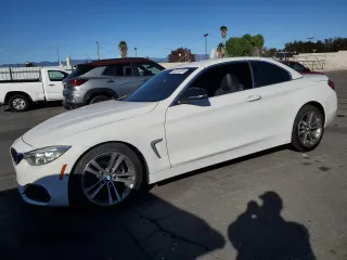 2015 BMW 4 Series 428i with VIN WBA3V7C59FP771942, listed as a Copart auction lot 83916574 with 46,840 mi miles and Salvage Title. Bid and sale history available at carsss.com. Image 1.