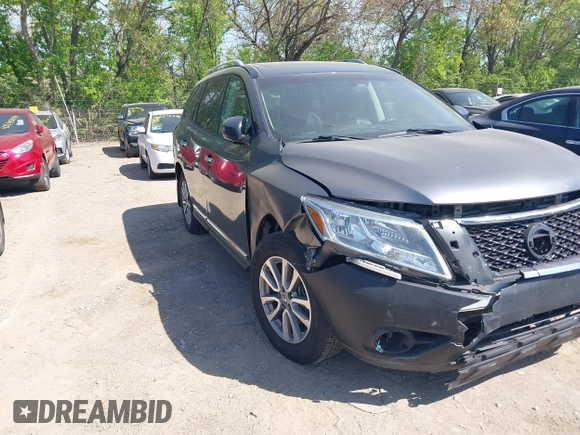 2014 Nissan Pathfinder SL with VIN 5N1AR2MM7EC644583, listed as a IAAI auction lot 42144978 with 152,761 mi miles. Bid and sale history available at carsss.com. Image 1.