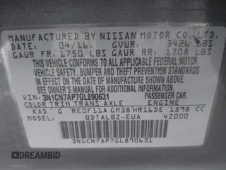 2016 Nissan Versa S with VIN 3N1CN7AP7GL890631, listed as a IAAI auction lot 42786524 with 188,713 mi miles and . Bid and sale history available at DreamBid. Image 9.
