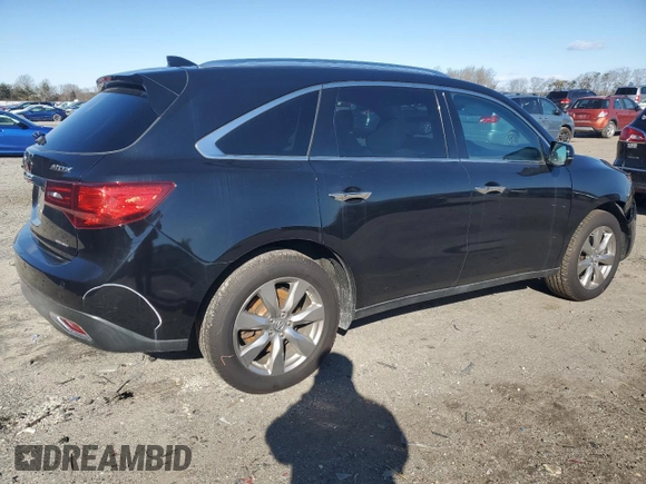 2014 Acura MDX Advance with VIN 5FRYD4H86EB029325, listed as a Copart auction lot 45663895 with 119,219 mi miles and Salvage Title. Bid and sale history available at DreamBid. Image 3.