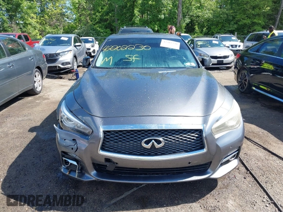 2015 Infiniti Q50 Premium with VIN JN1BV7AR7FM409374, listed as a IAAI auction lot 42202230 with 79,453 mi miles and . Bid and sale history available at DreamBid. Image 12.