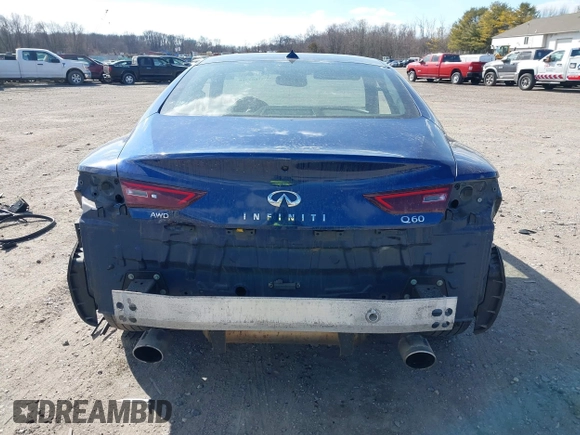 2017 Infiniti Q60 2.0t with VIN JN1CV7EL1HM320056, listed as a IAAI auction lot 41697318 with 86,364 mi miles and . Bid and sale history available at DreamBid. Image 15.