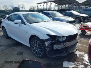 2016 Lexus RC 300 F Sport with VIN JTHSM5BC4G5000726, listed as a IAAI auction lot 41368650 with 52,925 mi miles and . Bid and sale history available at carsss.com. Image 1.