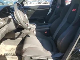 2018 Honda Civic Si with VIN 2HGFC1E50JH705875, listed as a Copart auction lot 49696525 with 105,061 mi miles and Salvage Title. Bid and sale history available at DreamBid. Image 7.