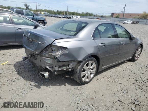 2009 Acura RL Tech Pkg with VIN JH4KB266X9C000169, listed as a Copart auction lot 54623365 with 102,035 mi miles and Salvage Title. Bid and sale history available at carsss.com. Image 3.