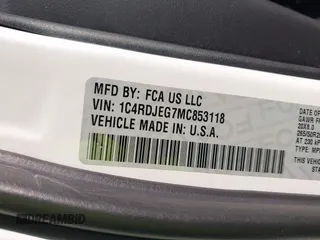 2021 Dodge Durango Citadel with VIN 1C4RDJEG7MC853118, listed as a IAAI auction lot 42622475 with 49,386 mi miles and . Bid and sale history available at DreamBid. Image 9.