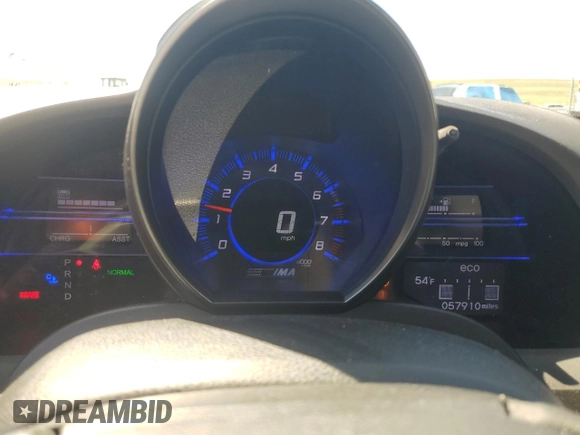 2015 Honda CR-Z EX with VIN JHMZF1D64FS001254, listed as a Copart auction lot 53082825 with 57,910 mi miles and Salvage title. Bid and sale history available at DreamBid. Image 9.