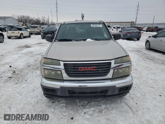 2005 GMC Canyon 1SF SLE Z71 with VIN 1GTDT136X58243340, listed as a Copart auction lot 88508755 with 0 mi miles and Salvage Title. Bid and sale history available at carsss.com. Image 5.