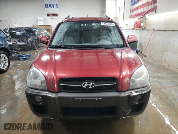 2007 Hyundai Tucson SE with VIN KM8JN12D97U635826, listed as a Copart auction lot 41825685 with 164,090 mi miles and Salvage Title. Bid and sale history available at carsss.com. Image 5.