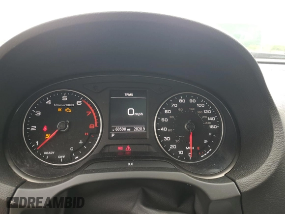 2018 Audi A3 Sedan Premium with VIN WAUB8GFF5J1031307, listed as a Copart auction lot 56465963 with 60,590 mi miles. Bid and sale history available at carsss.com. Image 9.