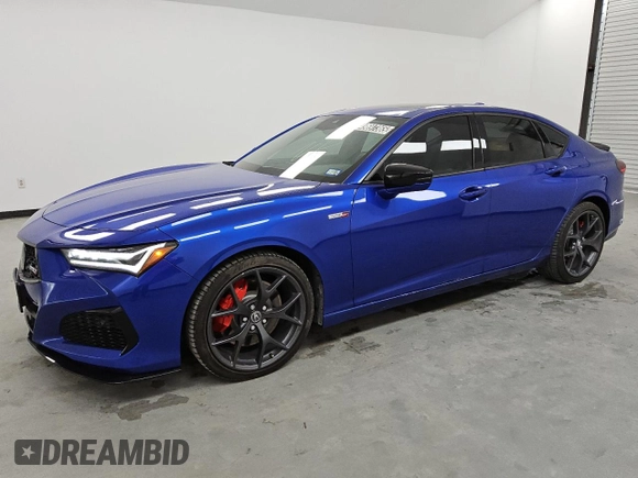 2023 Acura TLX Type S w/Performance Tire with VIN 19UUB7F92PA001439, listed as a Copart auction lot 49697365 with 10,503 mi miles and Clean Title. Bid and sale history available at carsss.com. Image 1.