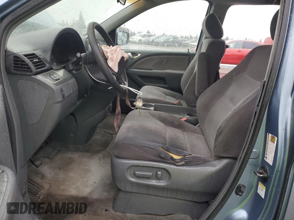 2005 Honda Odyssey EX with VIN 5FNRL384X5B047682, listed as a Copart auction lot 47988485 with 201,593 mi miles and Salvage Title. Bid and sale history available at carsss.com. Image 7.