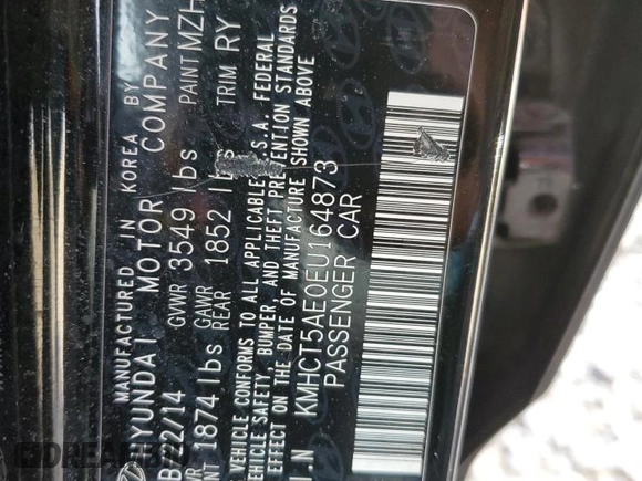 2014 Hyundai Accent GS with VIN KMHCT5AE0EU164873, listed as a Copart auction lot 52879035 with 127,174 mi miles and Clean Title. Bid and sale history available at carsss.com. Image 12.