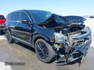 2020 Kia Telluride SX with VIN 5XYP54HC8LG075209, listed as a IAAI auction lot 42000202 with 107,590 mi miles and . Bid and sale history available at DreamBid. Image 1.