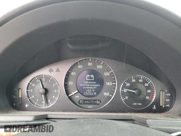 2003 Mercedes-Benz E 320 with VIN WDBUF65J13A207806, listed as a Copart auction lot 55313995 with 146,275 mi miles and Salvage Title. Bid and sale history available at DreamBid. Image 9.