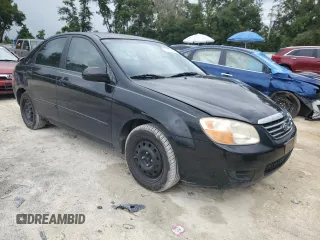 2007 Kia Spectra EX with VIN KNAFE121575466606, listed as a Copart auction lot 72697584 with 91,619 mi miles and Salvage Title. Bid and sale history available at carsss.com. Image 4.