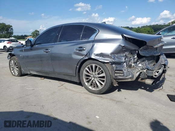 2018 Infiniti Q50 Luxe with VIN JN1EV7AR7JM443644, listed as a Copart auction lot 65035725 with 104,045 mi miles and Clean title. Bid and sale history available at DreamBid. Image 2.
