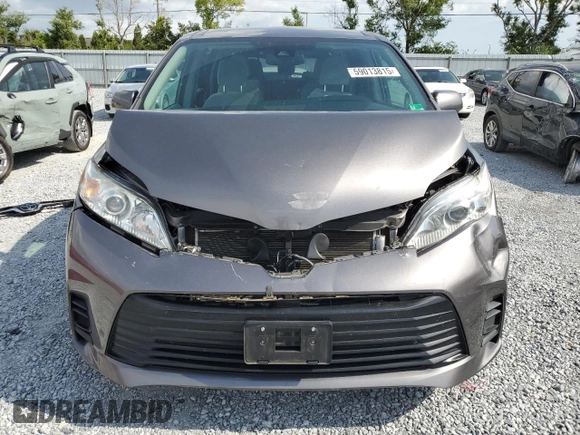 2020 Toyota Sienna LE with VIN 5TDJZ3DC5LS241702, listed as a Copart auction lot 59013815 with 49,087 mi miles and Salvage title. Bid and sale history available at DreamBid. Image 5.