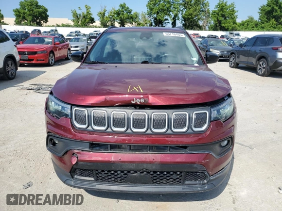 2022 Jeep Compass Altitude with VIN 3C4NJCBB1NT140152, listed as a Copart auction lot 63710165 with 51,256 mi miles and Clean title. Bid and sale history available at DreamBid. Image 5.