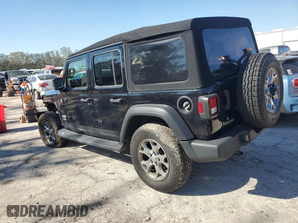 2020 Jeep Wrangler Unlimited Willys with VIN 1C4HJXDG8LW250300, listed as a Copart auction lot 83543074 with 36,347 mi miles and Salvage title. Bid and sale history available at DreamBid. Image 2.