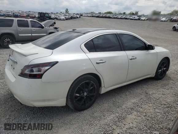 2014 Nissan Maxima SV with VIN 1N4AA5AP2EC456510, listed as a Copart auction lot 54312975 with 151,707 mi miles and Salvage title. Bid and sale history available at DreamBid. Image 3.