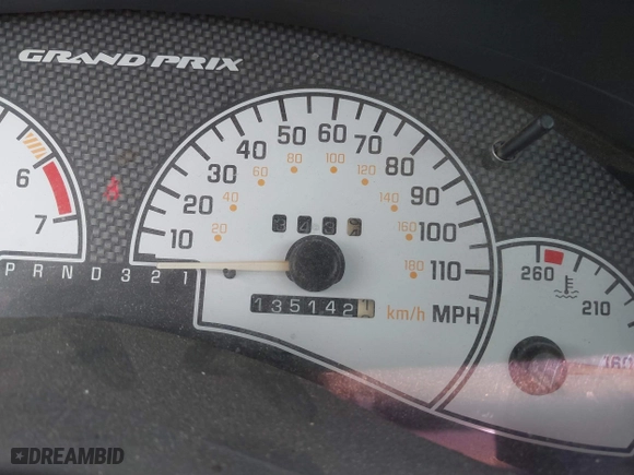2003 Pontiac Grand Prix GT with VIN 1G2WP52K53F148801, listed as a IAAI auction lot 41888412 with 135,142 mi miles. Bid and sale history available at carsss.com. Image 7.