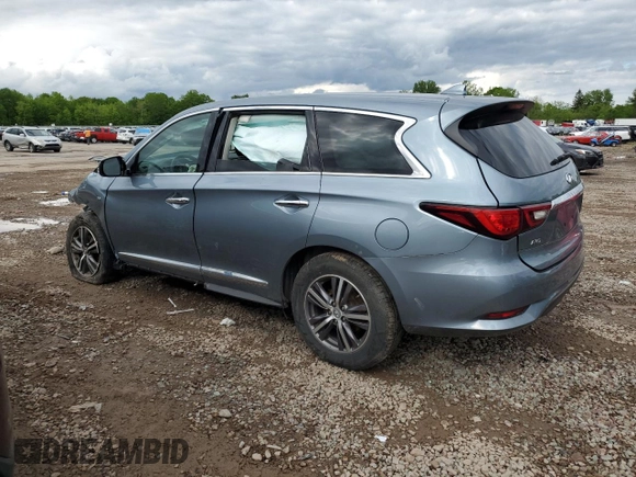 2019 Infiniti QX60 Pure z VIN 5N1DL0MMXKC558568, wystawiony jako Copart lot #58154055 z przebiegiem Nie podano mil oraz Szkoda całkowita • Salvage title. Historia ofert i sprzedaży dostępna na DreamBid. Obrazek 2.