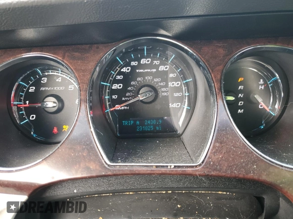 2012 Ford Taurus SEL with VIN 1FAHP2EW0CG133348, listed as a Copart auction lot 83031894 with 231,825 mi miles and Salvage Title. Bid and sale history available at DreamBid. Image 9.