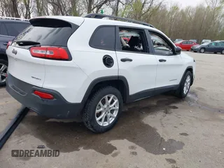 2016 Jeep Cherokee Sport with VIN 1C4PJLAB4GW229799, listed as a IAAI auction lot 41894502 with 117,651 mi miles. Bid and sale history available at carsss.com. Image 4.