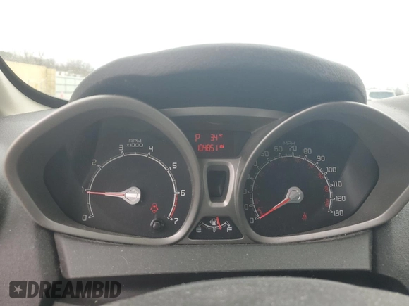 2012 Ford Fiesta SE with VIN 3FADP4BJ5CM170288, listed as a Copart auction lot 49471605 with 104,851 mi miles and Salvage Title. Bid and sale history available at DreamBid. Image 9.