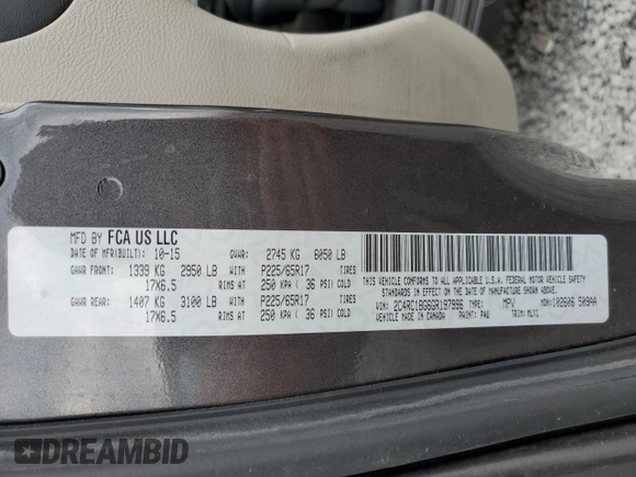 2016 Chrysler Town & Country Touring with VIN 2C4RC1BG6GR197996, listed as a Copart auction lot 51341485 with 161,315 mi miles and Salvage Title. Bid and sale history available at DreamBid. Image 13.