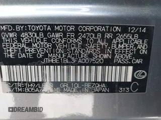 2015 Lexus GS 350 z VIN JTHBE1BL3FA007520, wystawiony jako IAAI lot #42321976 z przebiegiem 109 457 mil mil oraz . Historia ofert i sprzedaży dostępna na DreamBid. Obrazek 9.