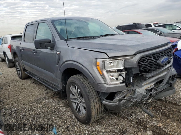 2021 Ford F-150 XL with VIN 1FTEW1EP7MFD02131, listed as a Copart auction lot 48948365 with 94,109 mi miles and Salvage Title. Bid and sale history available at carsss.com. Image 4.