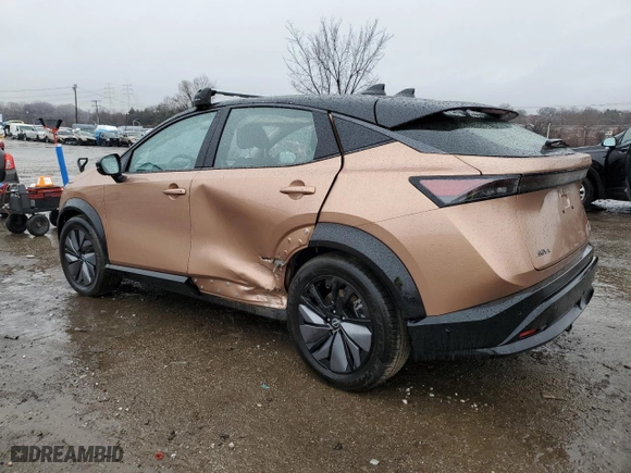 2023 Nissan ARIYA PLATINUM+ with VIN JN1DF0CD8PM703933, listed as a Copart auction lot 44105585 with 4,348 mi miles and Salvage Title. Bid and sale history available at carsss.com. Image 2.